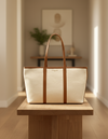 Izzie Tote Bag - Canvas & Leather
