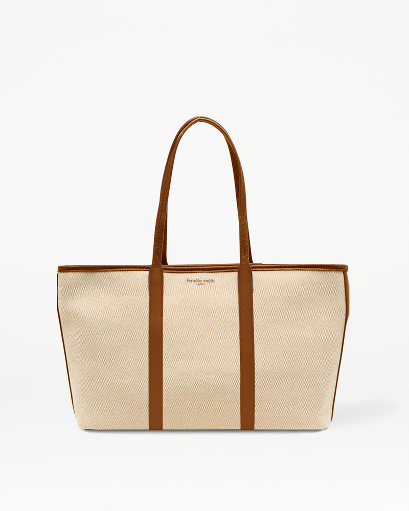 Izzie Tote Bag - Canvas & Leather