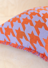 Cotton Cushion Cover - Lilac Houndstooth