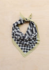 Cotton Square Checkerboard Scarf ~ in Black, Apricot, Blue or Lilac