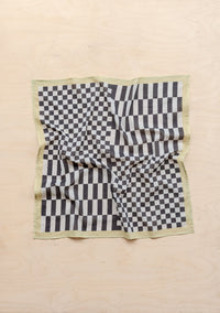 Cotton Square Checkerboard Scarf ~ in Black, Apricot, Blue or Lilac