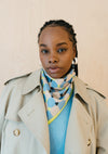 Cotton Square Checkerboard Scarf ~ in Black, Apricot, Blue or Lilac