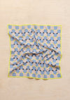 Cotton Square Checkerboard Scarf ~ in Black, Apricot, Blue or Lilac