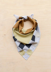Cotton Square Checkerboard Scarf ~ in Black, Apricot, Blue or Lilac
