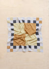 Cotton Square Checkerboard Scarf ~ in Black, Apricot, Blue or Lilac