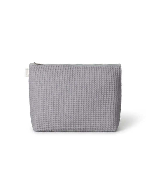 Waffle Wash Bag ~ Light Grey