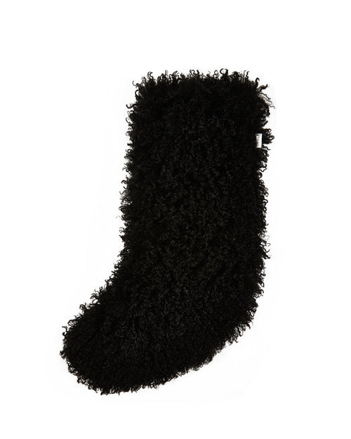 Christmas Stocking - Afghan | Black