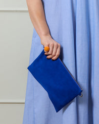 Suede Hampstead Bag in Cobalt Blue
