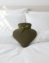 Heart Hot Water Bottle | Forest Green or Sand
