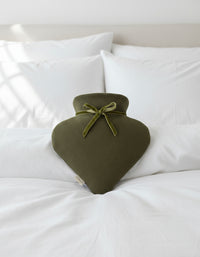 Heart Hot Water Bottle | Forest Green or Sand
