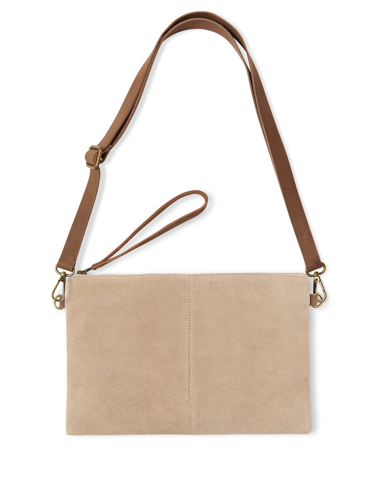 Suede Hampstead Bag in Stone