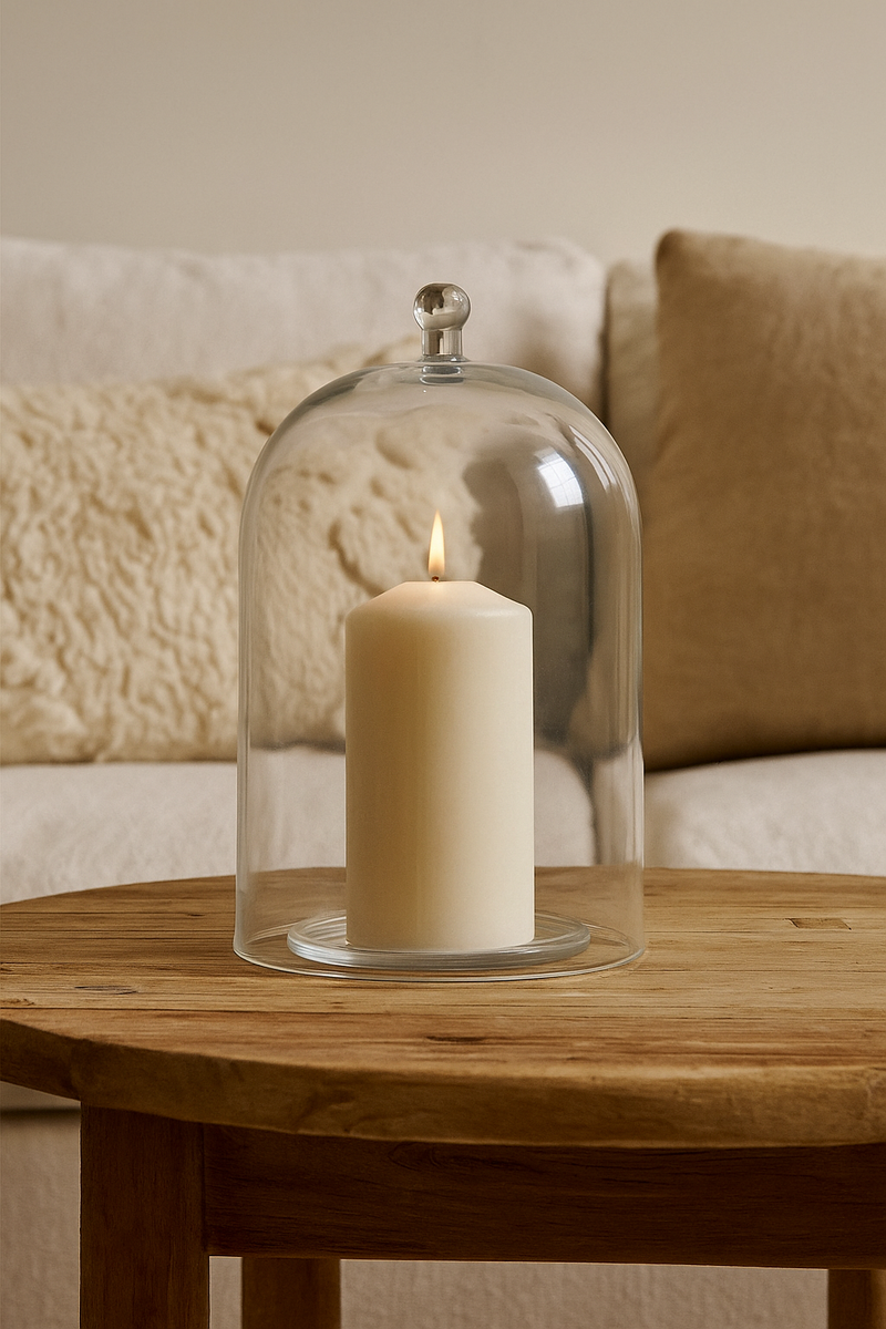 Clear Glass Cloche Dome