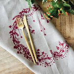 Christmas Pure Linen Napkins ~ Set of Two