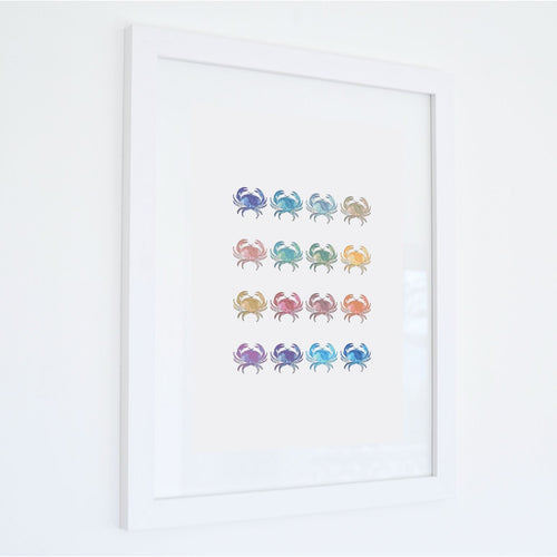 Chromatic Crab Collection - Watercolour Print