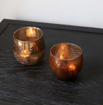 Two Tone Rustic Copper Candle Holder