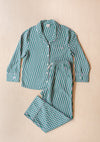 Cotton Pyjamas in Teal Checkerboard