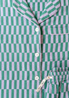 Cotton Pyjamas in Teal Checkerboard