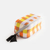 Multi Check Diagonal Cosmetic Bag