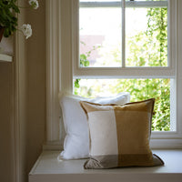Herb Giant Check Cushion Cover,  in Mustard or Cinnamon