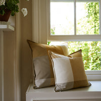 Herb Giant Check Cushion Cover,  in Mustard or Cinnamon