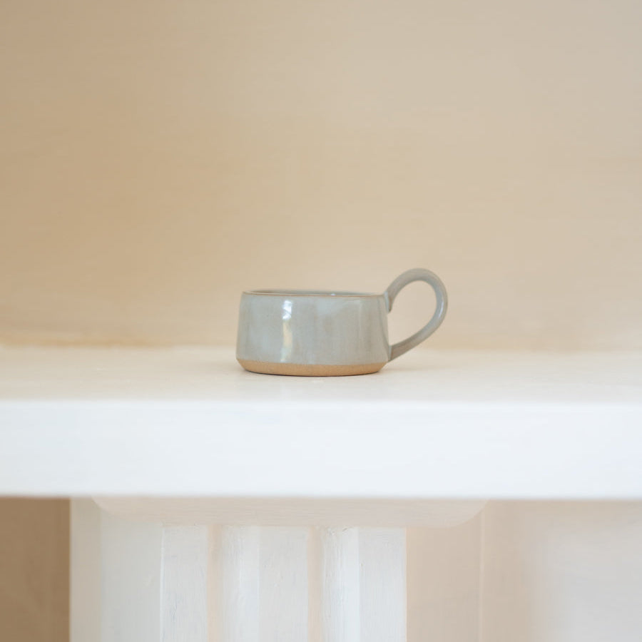 Stoneware Tealight Cup ~ in Eggshell or Forest Green