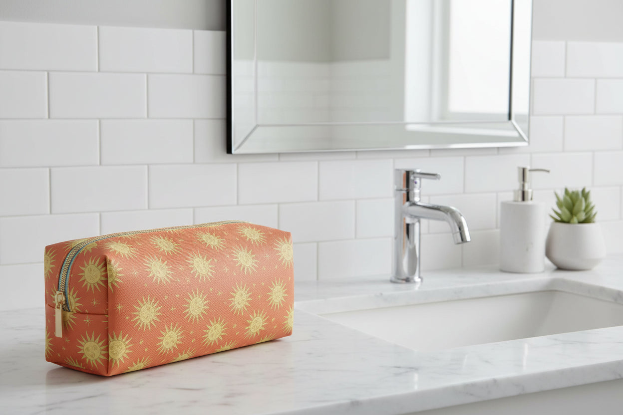 Vegan Leather Pouch – Terracotta