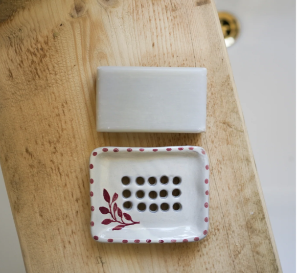 Hand Painted Botanic Soap Dishes ~ in Stone or Ink