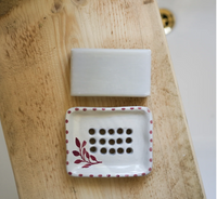 Hand Painted Botanic Soap Dishes ~ in Stone or Ink