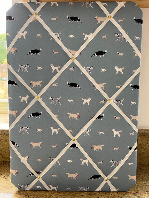 Handmade Fabric Noticeboard ~ Dog Lover