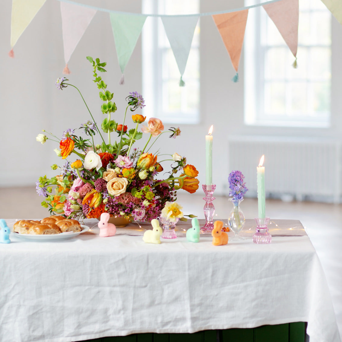 Pastel Cotton Fabric Cotton Bunting