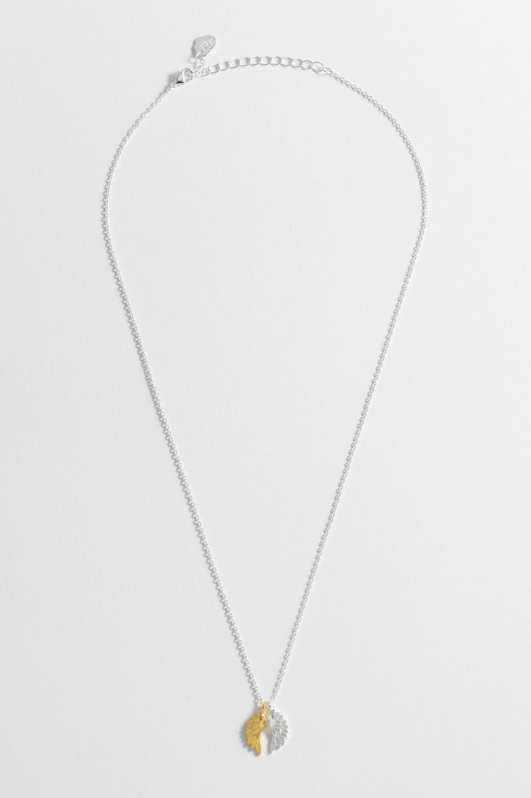 Wings Necklace -Silver Plated