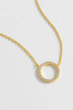 Circle CZ Necklace - Gold Plated and Silver Plated