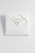 Circle CZ Necklace - Gold Plated and Silver Plated