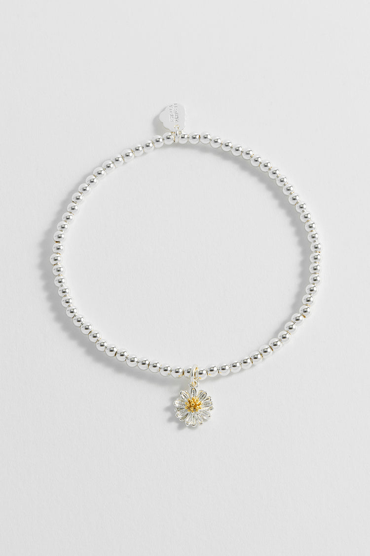 Sienna Wildflower Charm Bracelet - Silver Plated