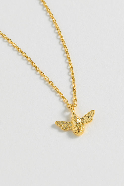 Bee Necklace - Gold Plated