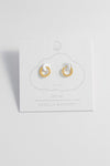 Hoop Earrings with White CZ