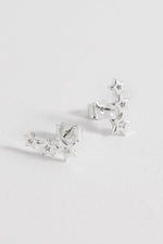 CZ Star Crawler Stud Earrings