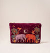 Enchanted Elephant Ruby Velvet Everyday Pouch