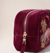 Enchanted Elephant Ruby Velvet Makeup Bag