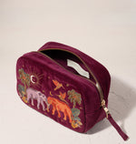 Enchanted Elephant Ruby Velvet Makeup Bag