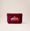 Enchanted Elephant Ruby Velvet Mini Pouch