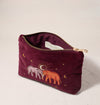 Enchanted Elephant Ruby Velvet Mini Pouch