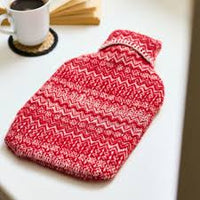 Fair Isle Pure New Wool Hot Water Bottle ~ in 3 seasonal accents