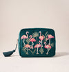 New Flamingos Emerald Wash Bag