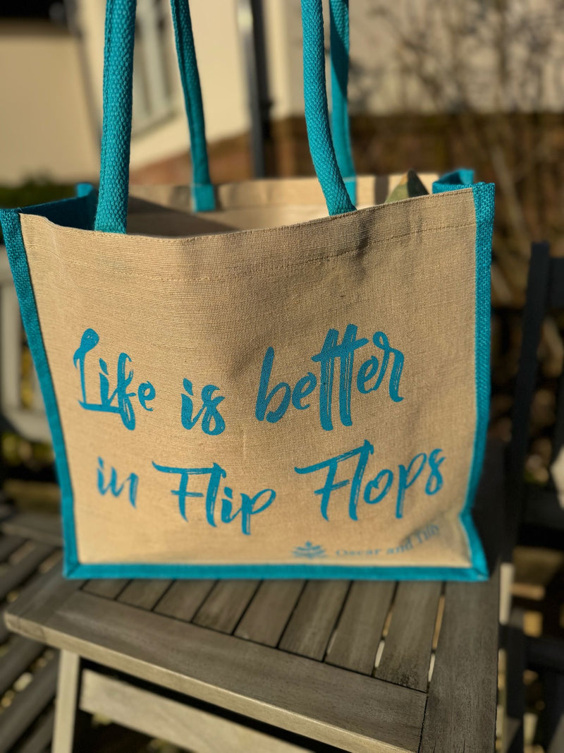 ‘Life is better in Flip Flops’ Tote Bag