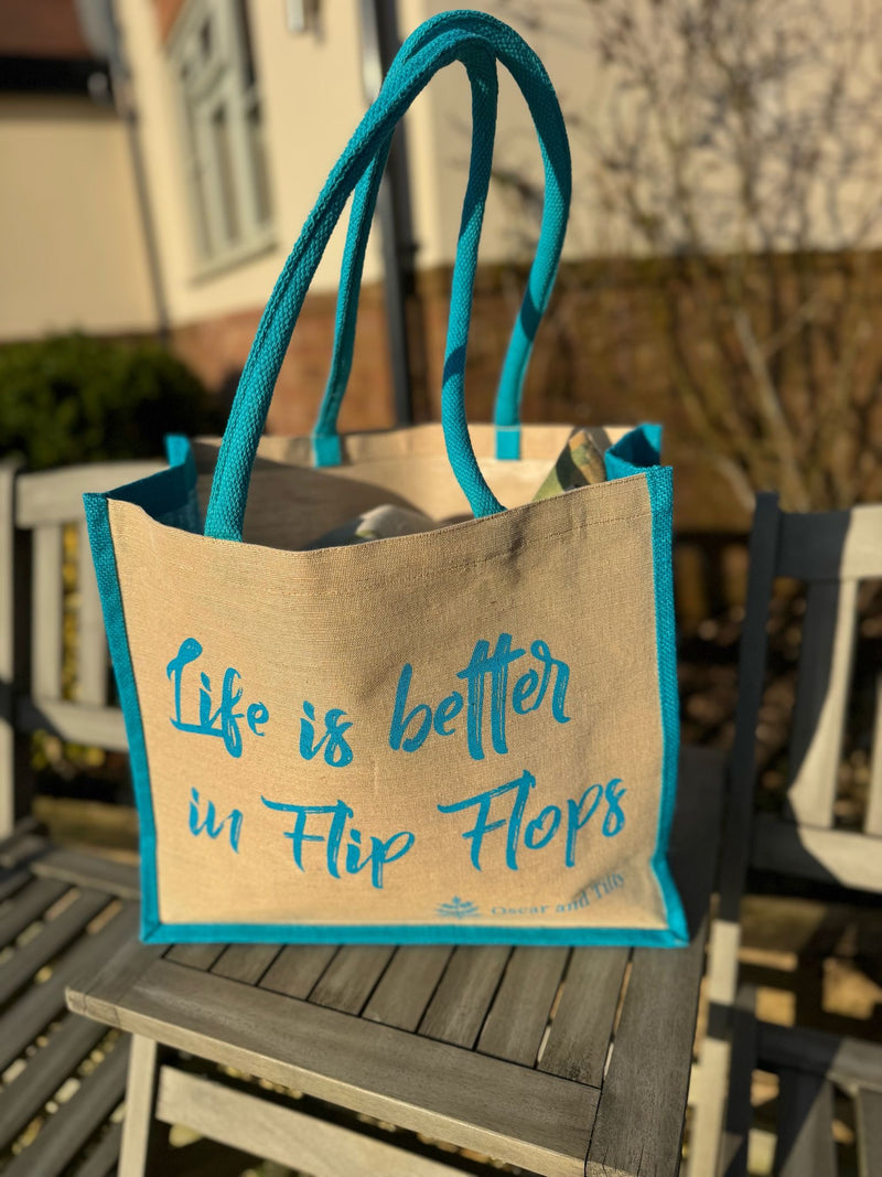 ‘Life is better in Flip Flops’ Tote Bag