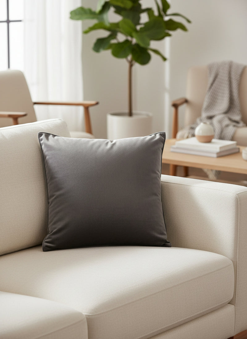 Velvet Cushion Covers in Charcoal – available in 3 sizes