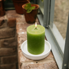 Geranium Leaf, Fragranced Coloured Pillar Candle