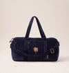 Navy and Gold Palm Overnight Bag
