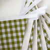 Sage Gingham and White Bunting